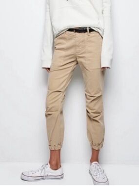 NILI LOTAN french military cropped pant utility khaki tan made in usa size 6